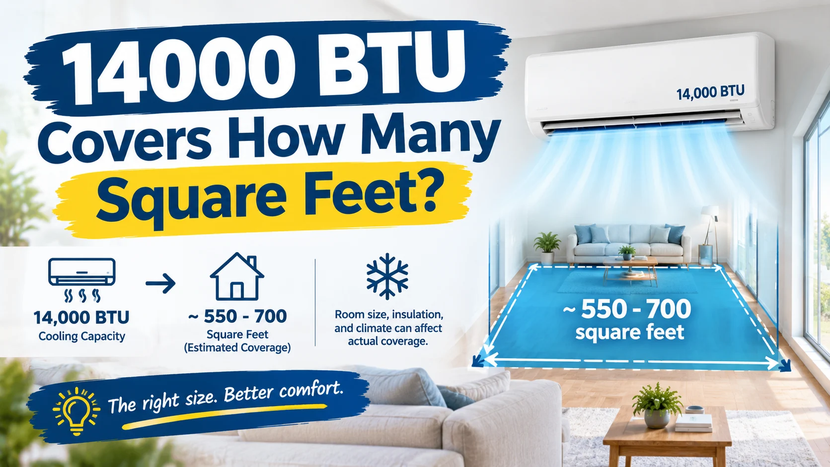 14000 BTU Covers How Many Square Feet