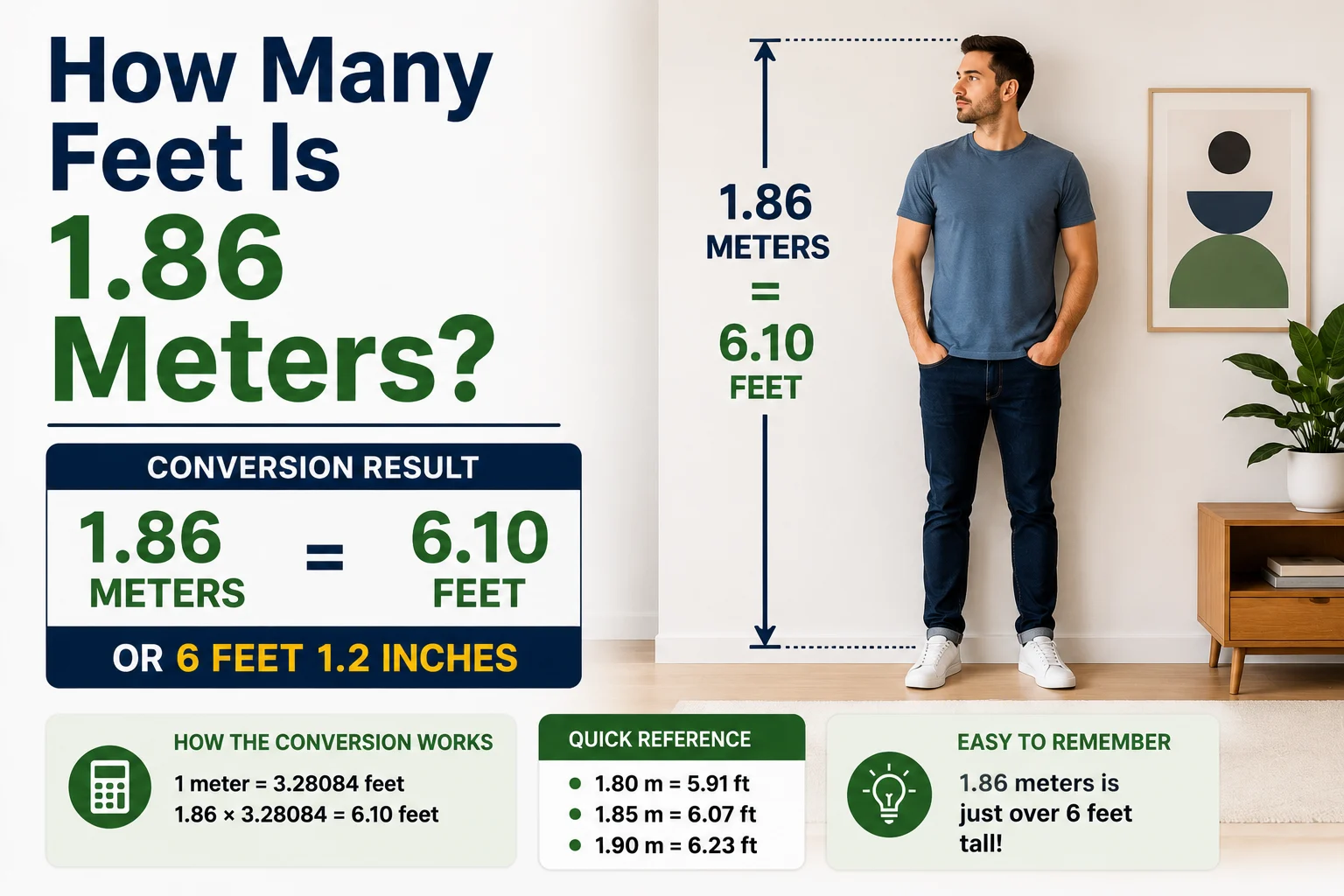 How Many Feet Is 1.86 Meters