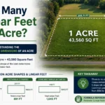 how many linear feet are in 1 acre