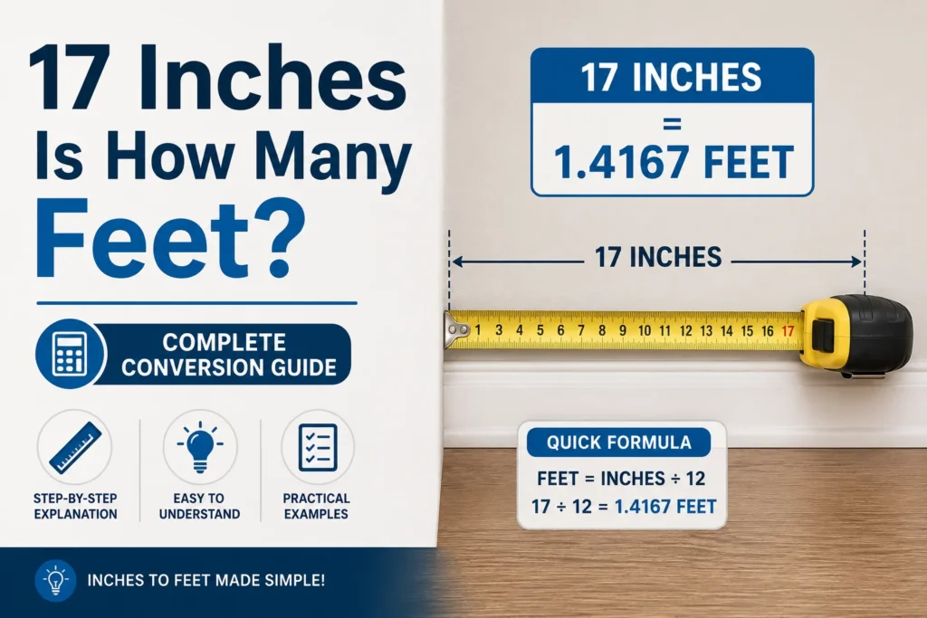 17 inches is how many feet