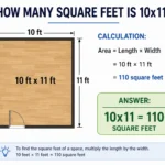 how many square feet is 10x11