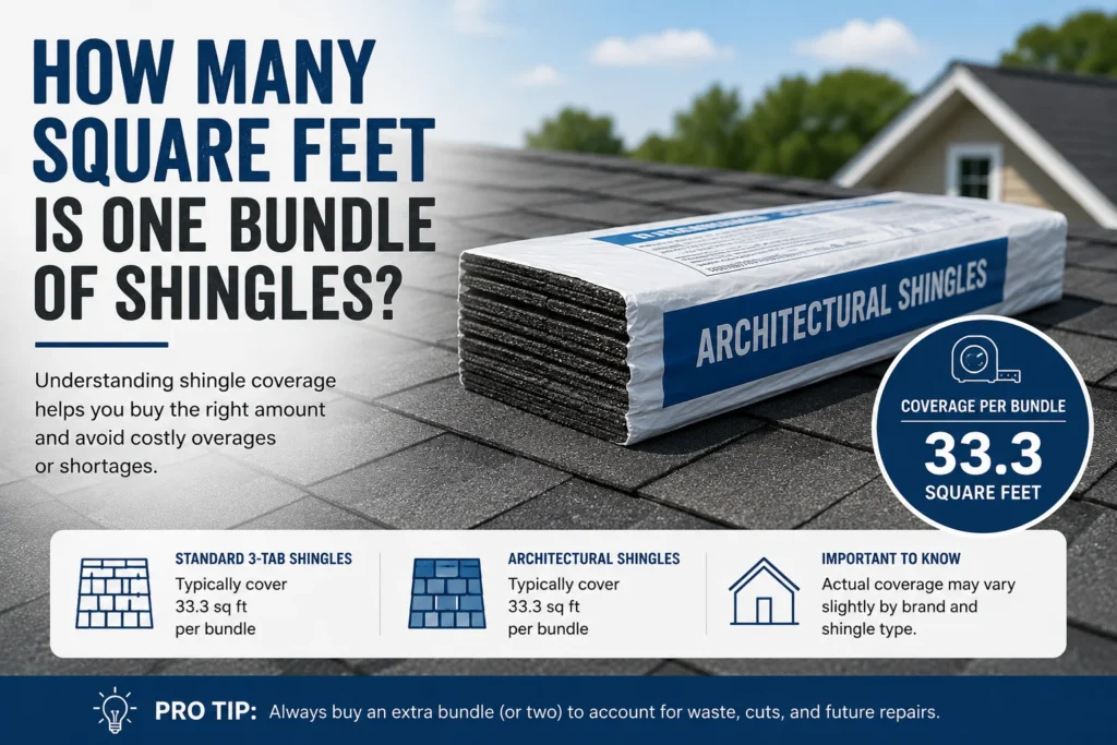 how many square feet is one bundle of shingles