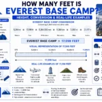 how many feet is Everest base camp