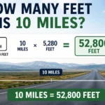 how many feet is 10 miles