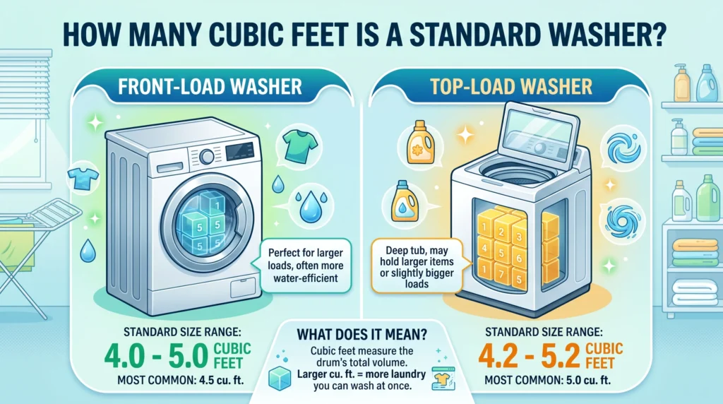 How Many Cubic Feet Is a Standard Washer