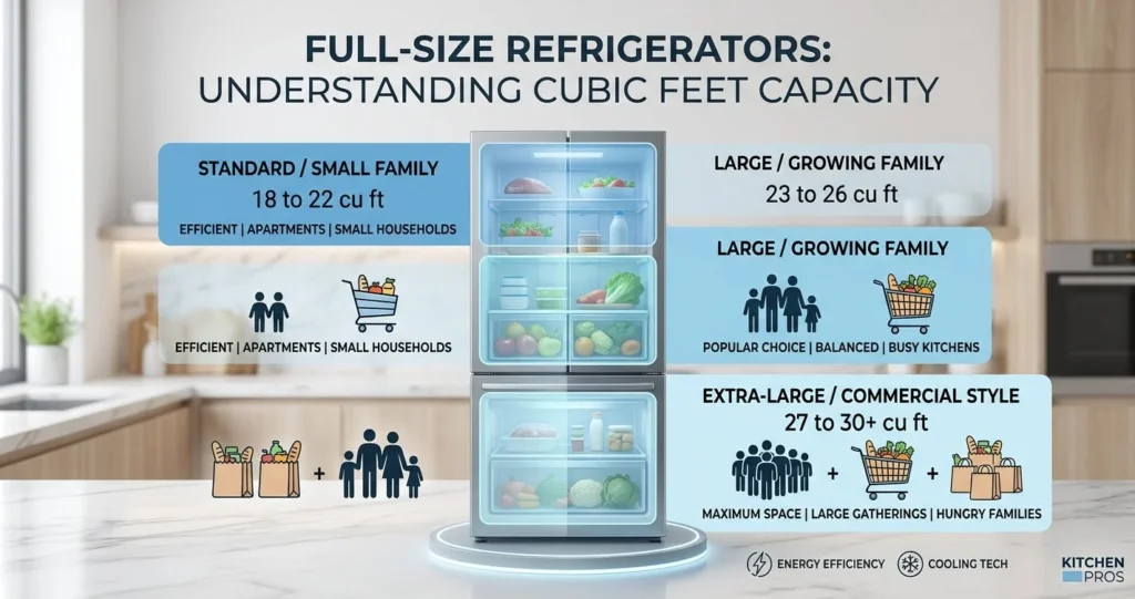 How Many Cubic Feet Is a Full Size Refrigerator