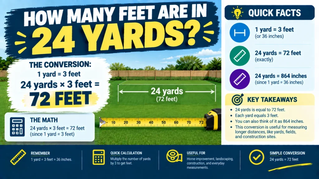 How Many Feet Are in 24 Yards