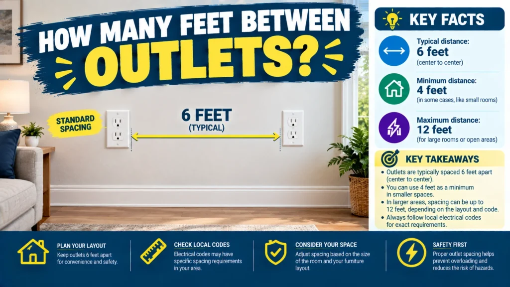 How Many Feet Between Outlets