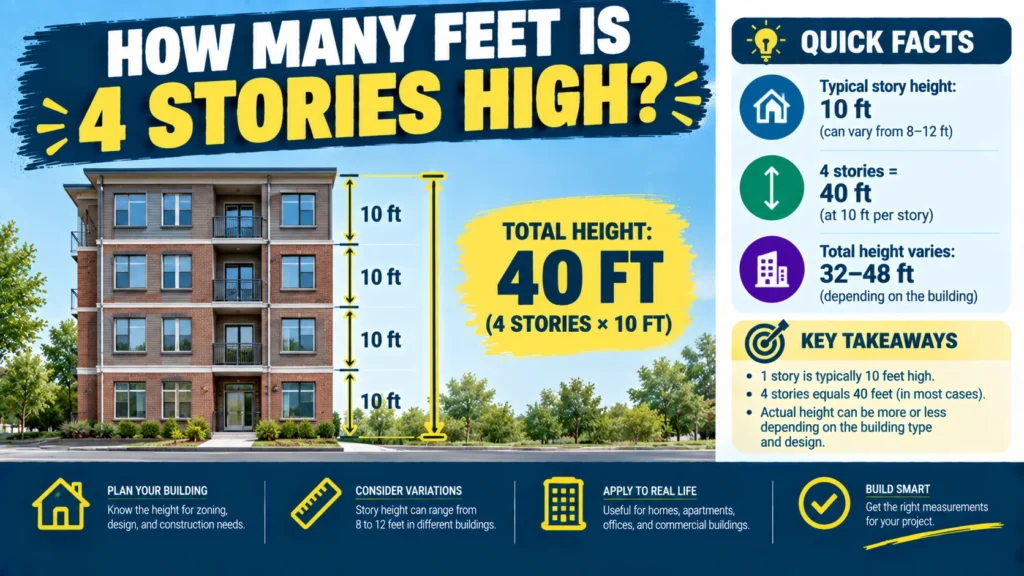 How Many Feet Is 4 Stories High