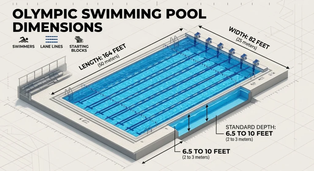 How Many Feet Is an Olympic Pool