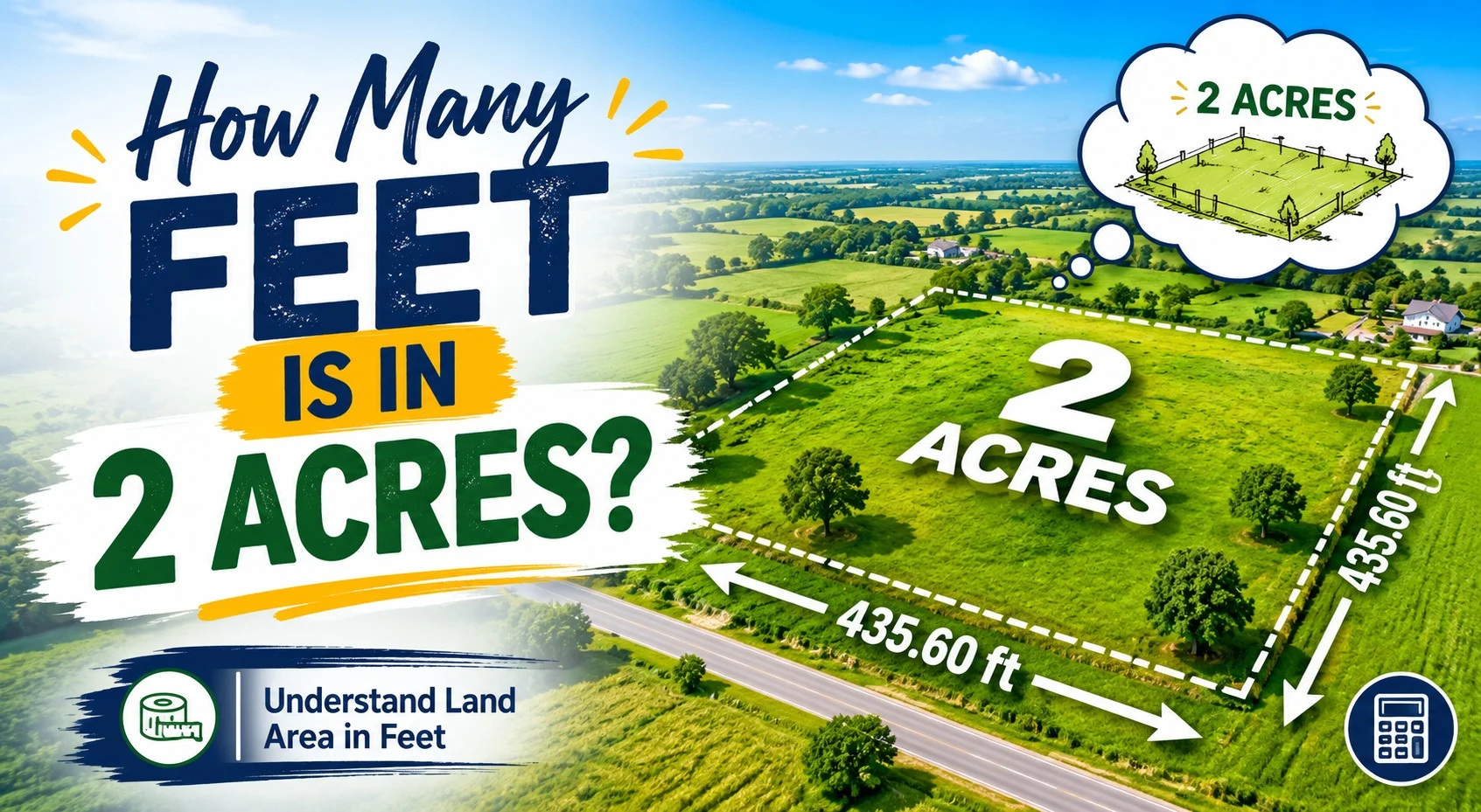 How Many Feet Is in 2 Acres