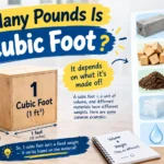 How Many Pounds Is 1 Cubic Foot