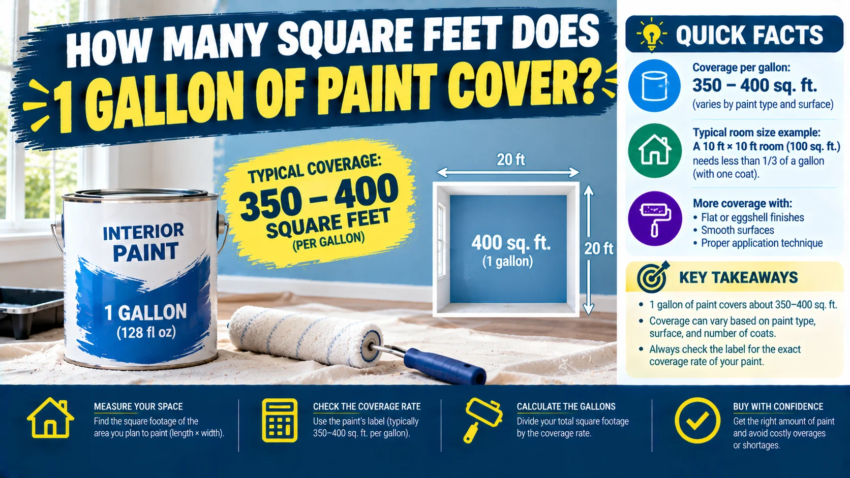 How Many Square Feet Does 1 Gallon of Paint Cover