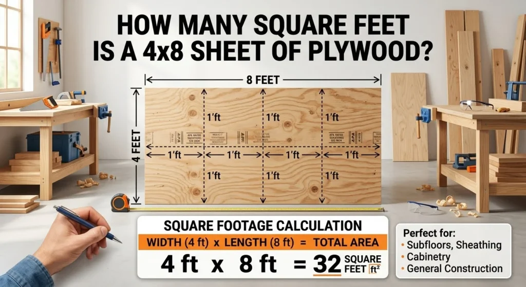 How Many Square Feet Is a 4×8 Sheet of Plywood