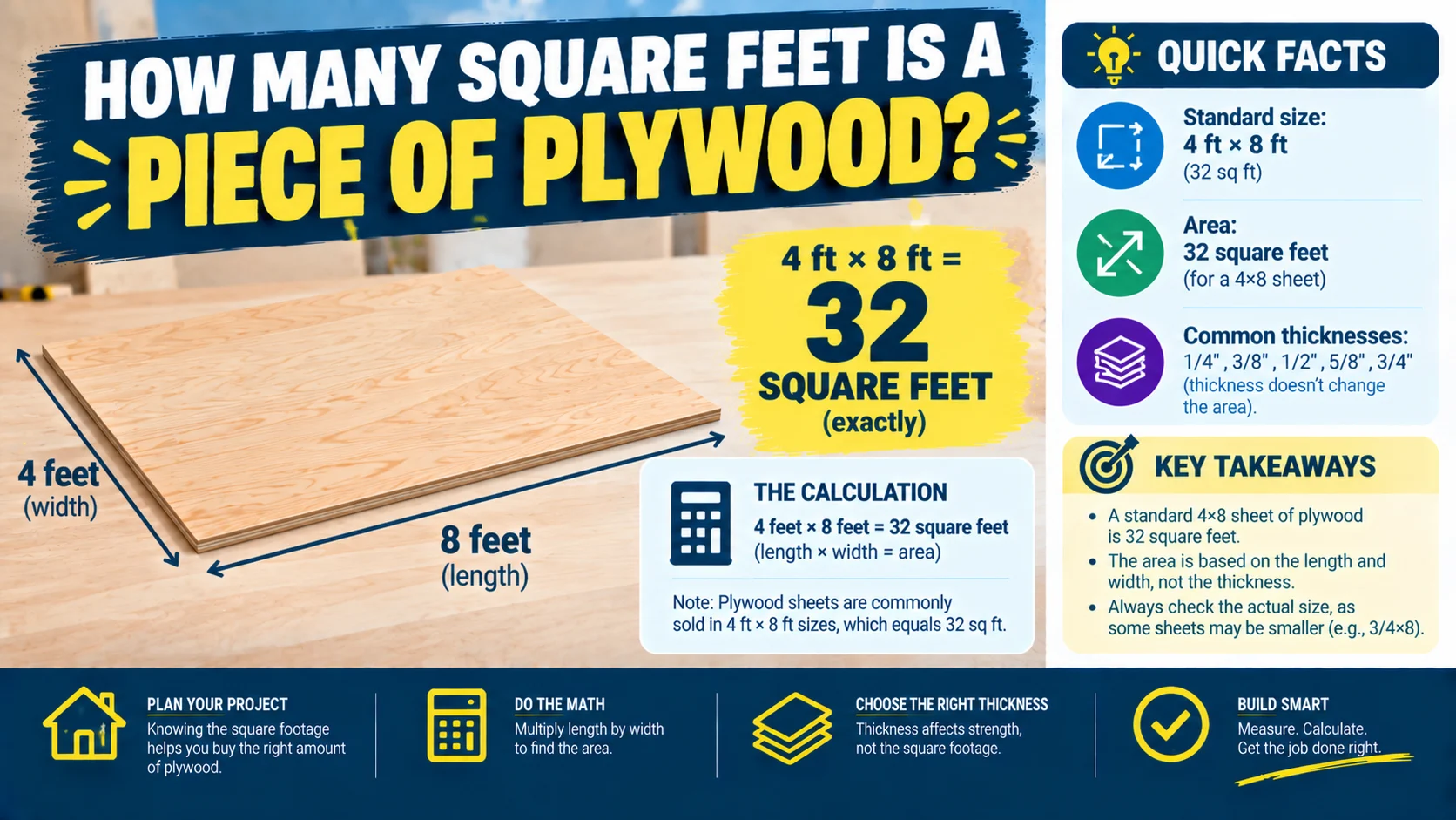 How Many Square Feet Is a Piece of Plywood