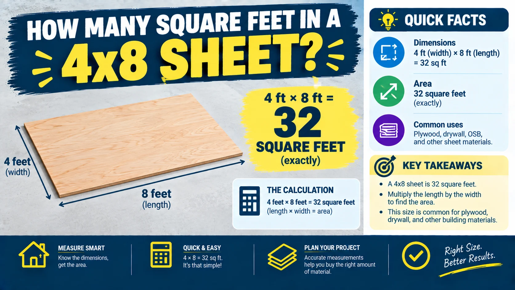 How Many Square Feet in a 4x8 Sheet