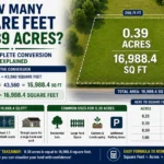How Many Square Feet Is 0.39 Acres