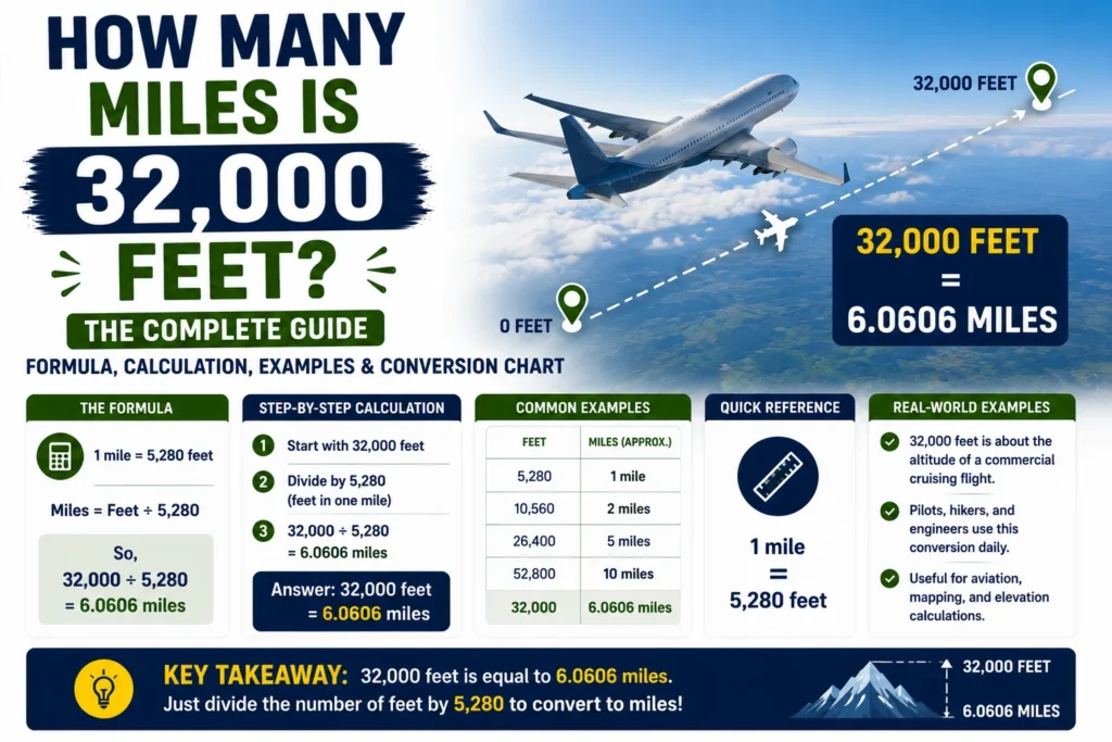 How Many Miles Is 32,000 Feet