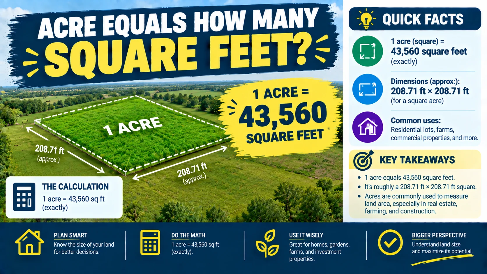 cre Equals How Many Square Feet