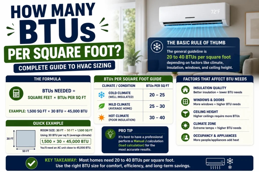 How Many BTUs Per Square Foot