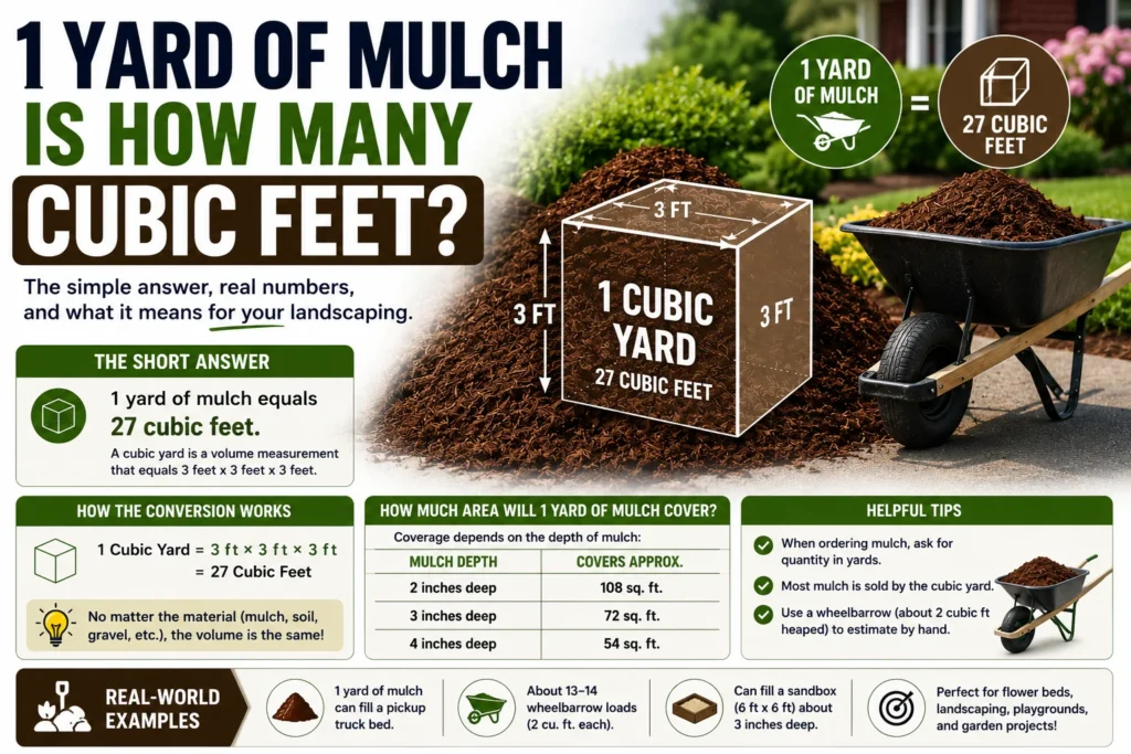 1 Yard of Mulch Is How Many Cubic Feet