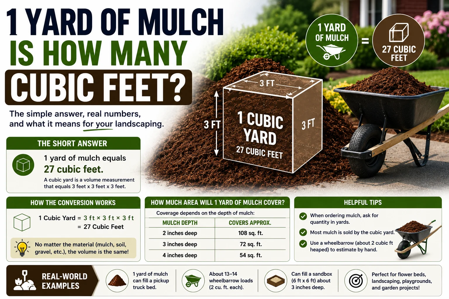 1 Yard of Mulch Is How Many Cubic Feet