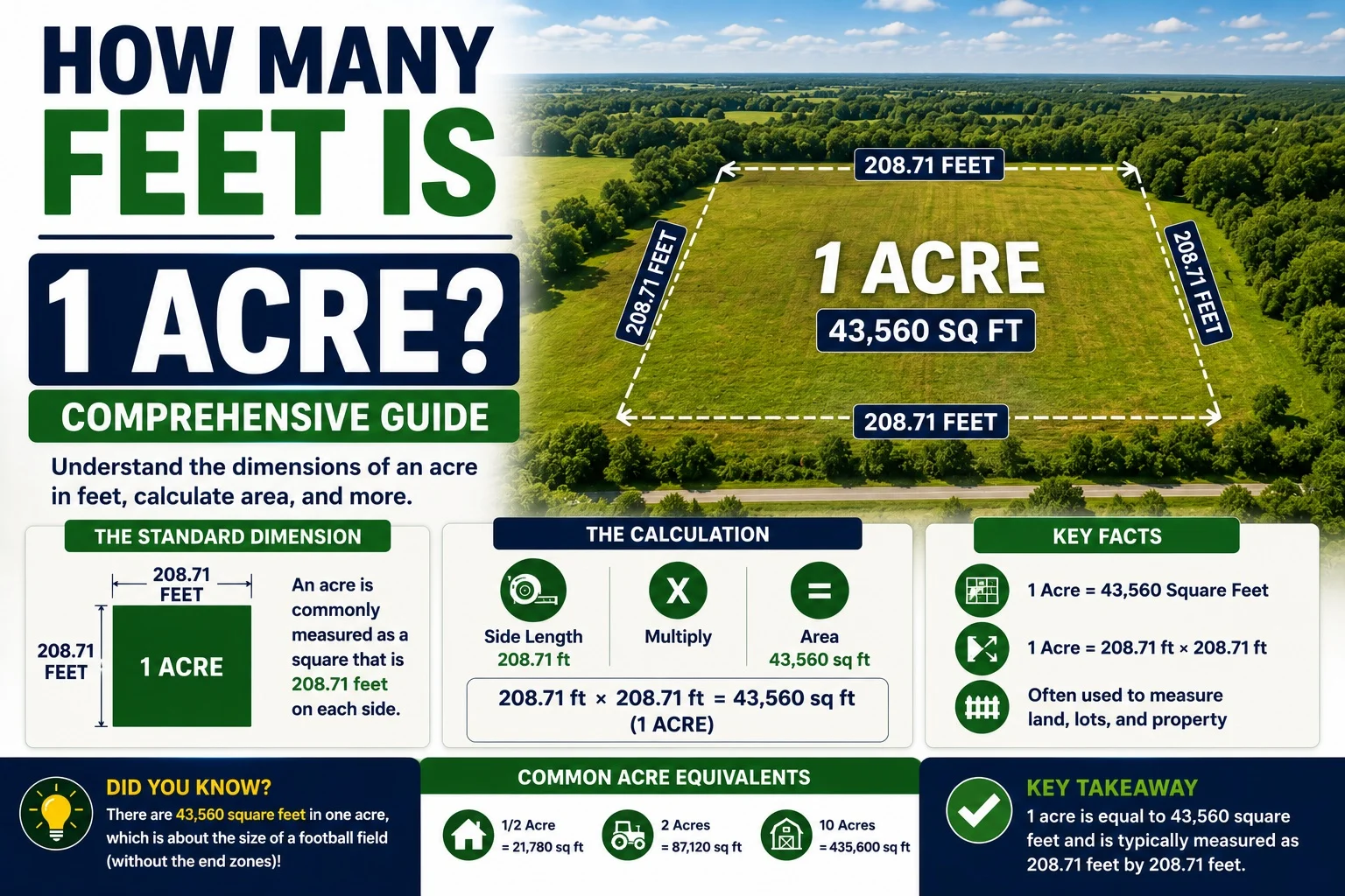 How Many Feet Is 1 Acre