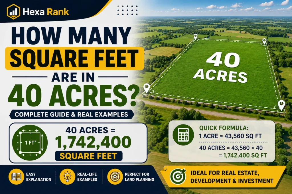 How Many Square Feet Are in 40 Acres