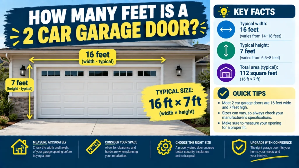 How Many Feet Is a 2 Car Garage Door