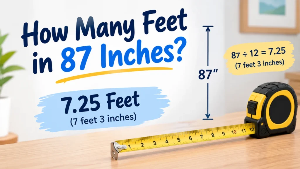 How Many Feet in 87 Inches