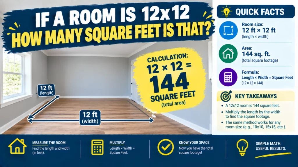 If a Room Is 12x12 How Many Square Feet Is That