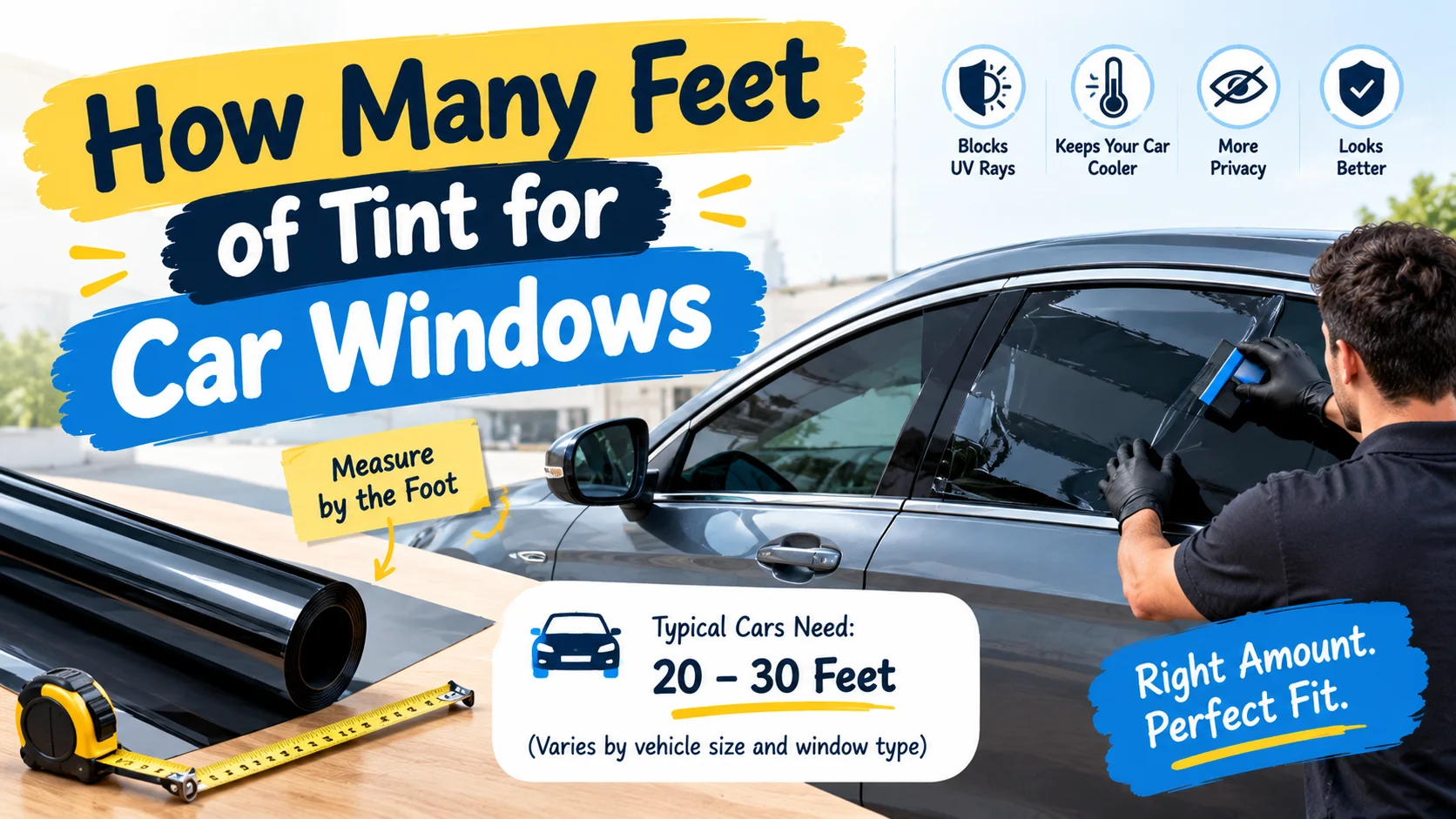 How Many Feet of Tint for Car Windows