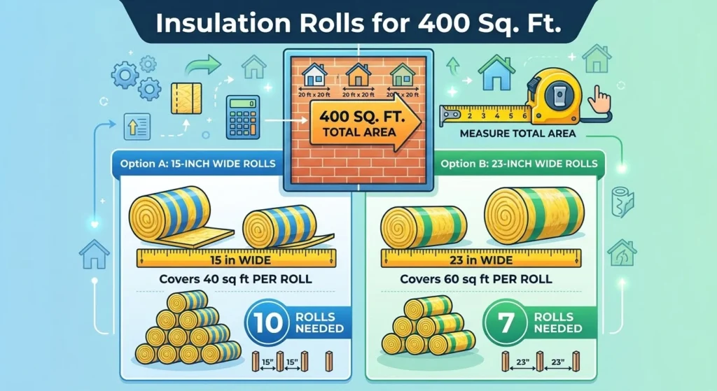 How Many Rolls of Insulation for 400 Square Feet