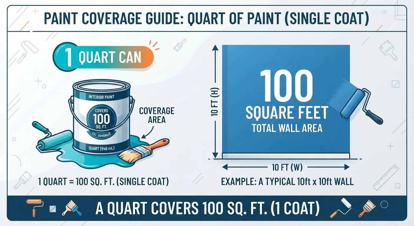 How Many Square Feet Does a Quart of Paint Cover