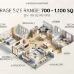 How Many Square Feet Is a 2 Bedroom Apartment