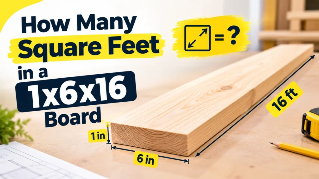How Many Square Feet in a 1x6x16 Board